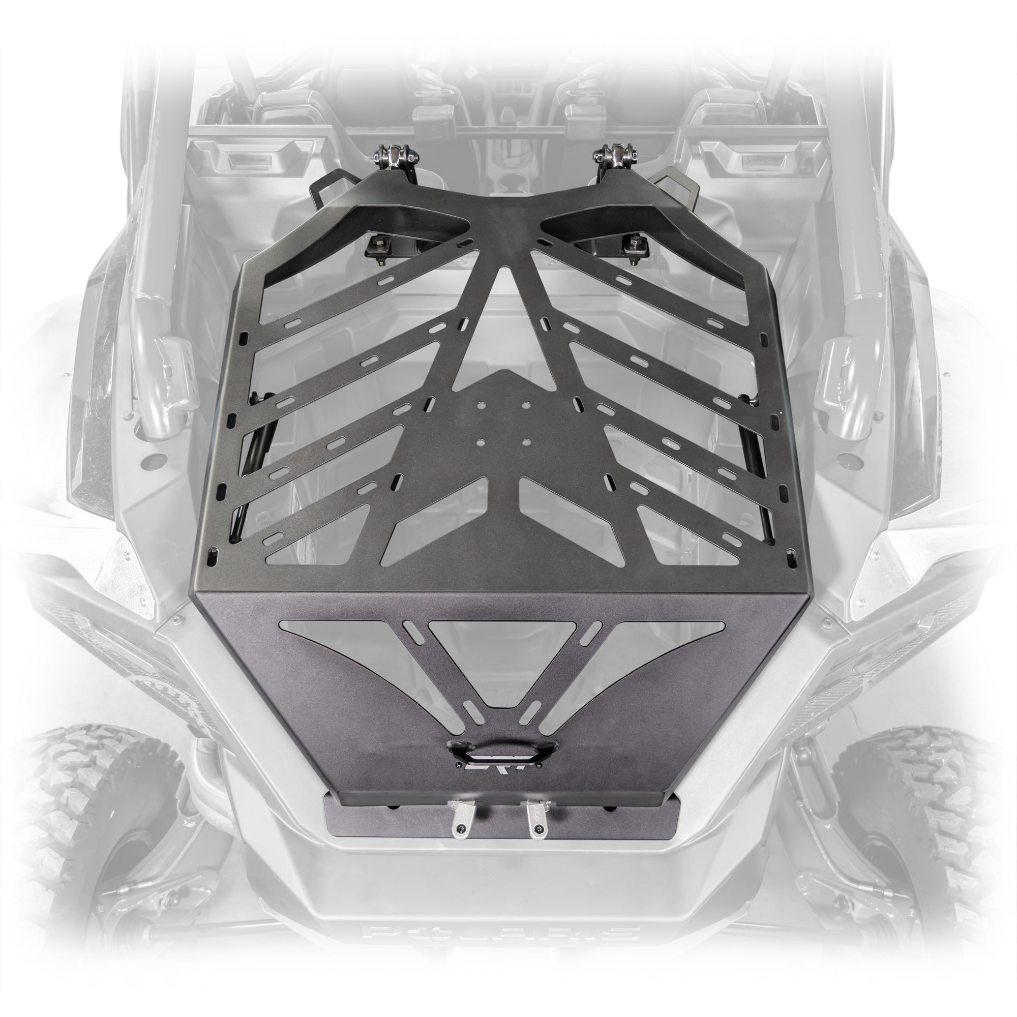 DRT Polaris RZR Pro Series Tire Carrier/Adventure Rack V2.0 - Holds Up to 35" Tire + Multiple Tie-Down Points (2020+)