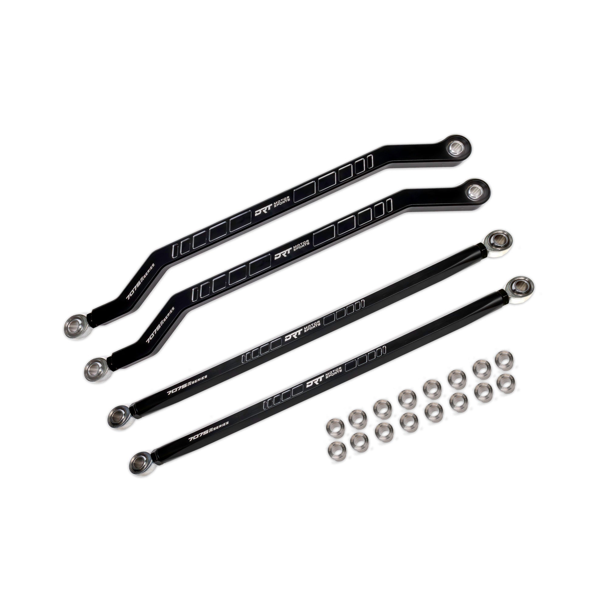 DRT Motorsports Billet Aluminum Race Series 7075 XD High Clearance Radius Rod Set for Polaris Pro R / Pro S / Turbo R - Enhanced Ground Clearance + Superior Durability (2020+)