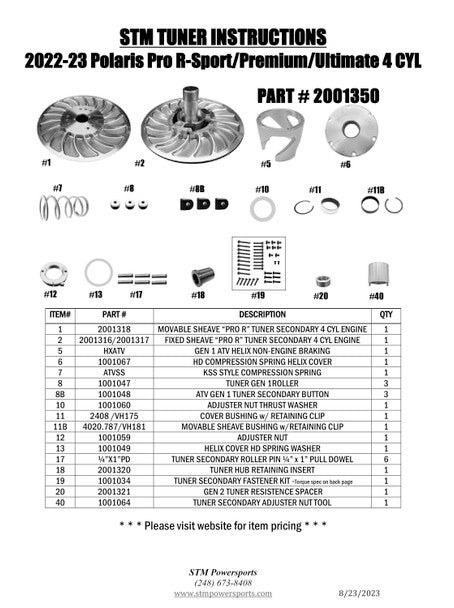 Photo of Secondary Clutch STM / ProR by Bikeman Performance - Premium for UTVs / Side by Sides