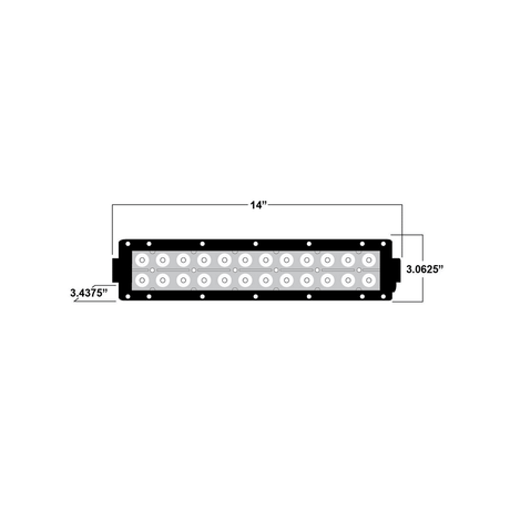 Photo of Dual Row LED Lightbar 14 Inch by AJK Offroad - Premium for UTVs / Side by Sides