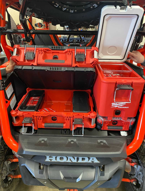 Photo of Honda Talon Milwaukee Packout Mount 1.5 by AJK Offroad - Premium for UTVs / Side by Sides