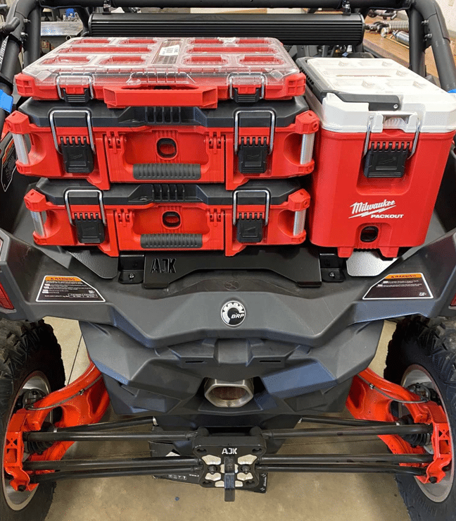 Photo of Can-Am X3 Milwaukee Packout Mount 1.5 by AJK Offroad - Premium for UTVs / Side by Sides