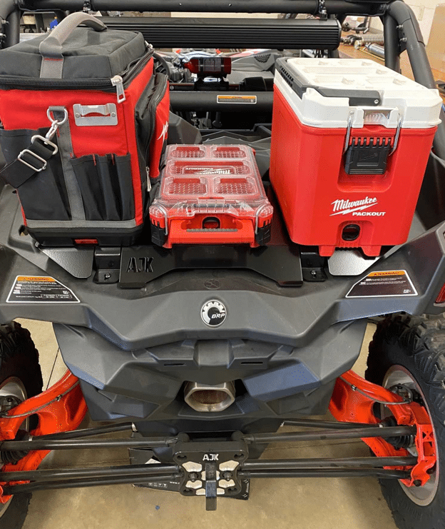 Photo of Can-Am X3 Milwaukee Packout Mount 1.5 by AJK Offroad - Premium for UTVs / Side by Sides