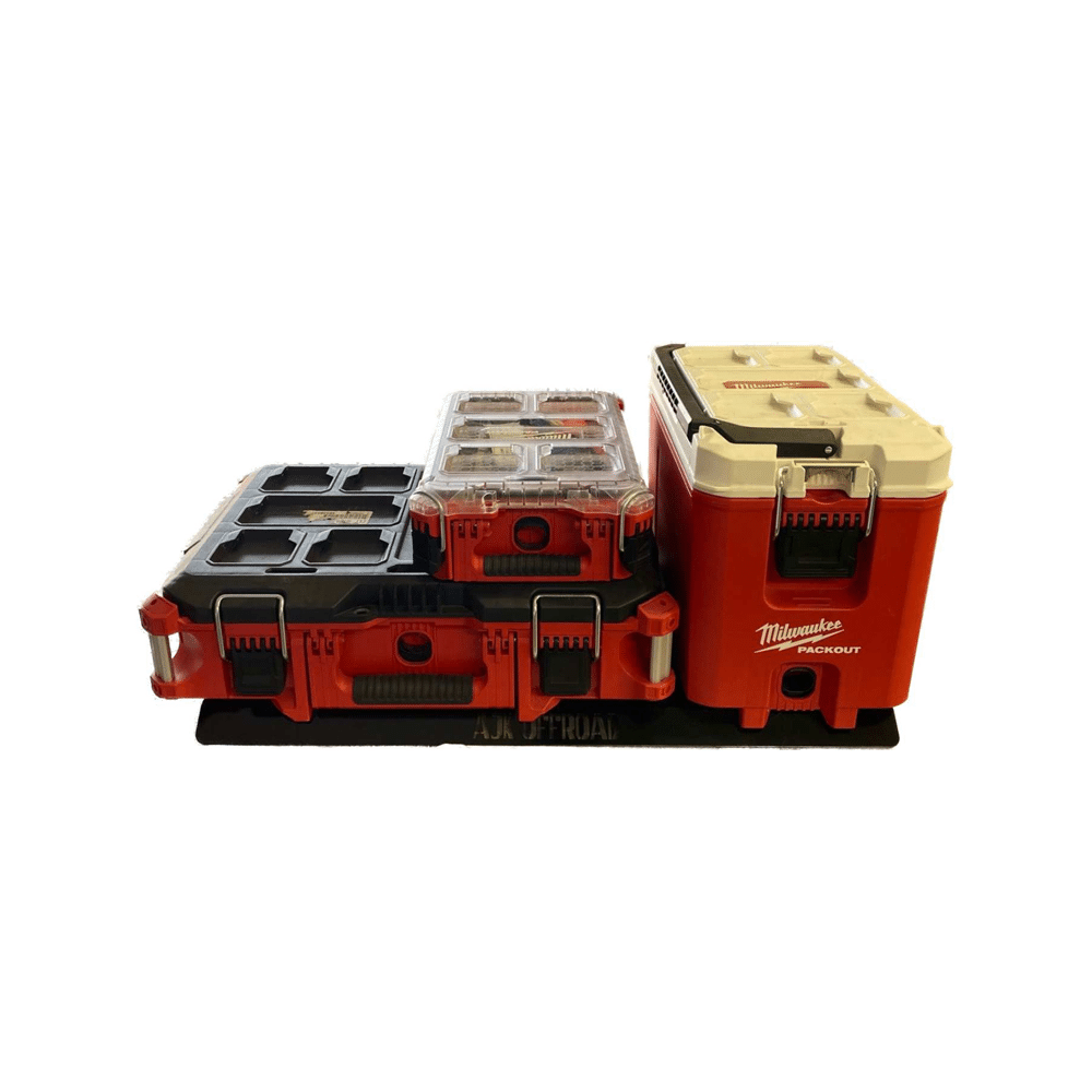 Photo of Universal Milwaukee Packout Mount 1.5 by AJK Offroad - Premium for UTVs / Side by Sides