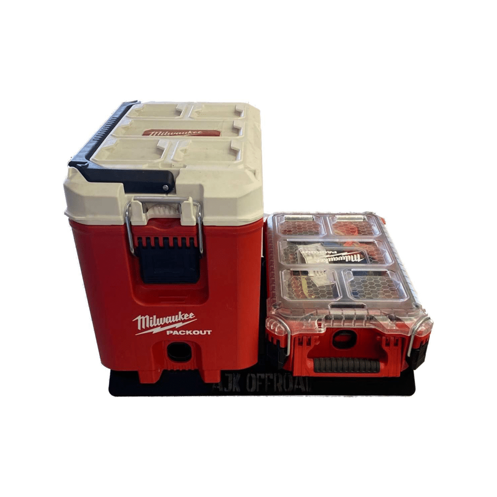 Photo of Universal Milwaukee Packout Mount 1.0 by AJK Offroad - Premium for UTVs / Side by Sides