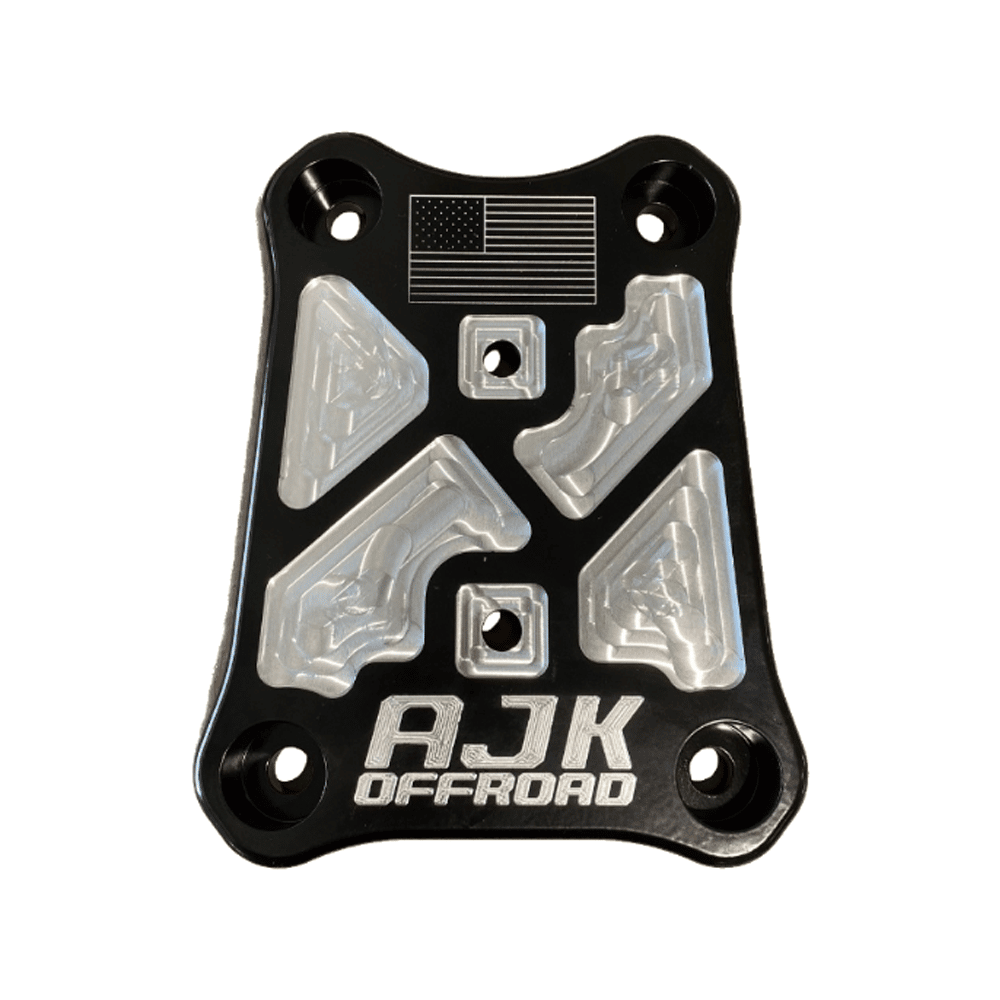 Photo of Polaris Pro R / Turbo R Billet Radius Rod Plate / Pull Plate by AJK Offroad - Premium for UTVs / Side by Sides