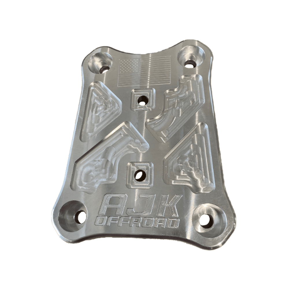 Photo of Polaris Pro R / Turbo R Billet Radius Rod Plate / Pull Plate by AJK Offroad - Premium for UTVs / Side by Sides