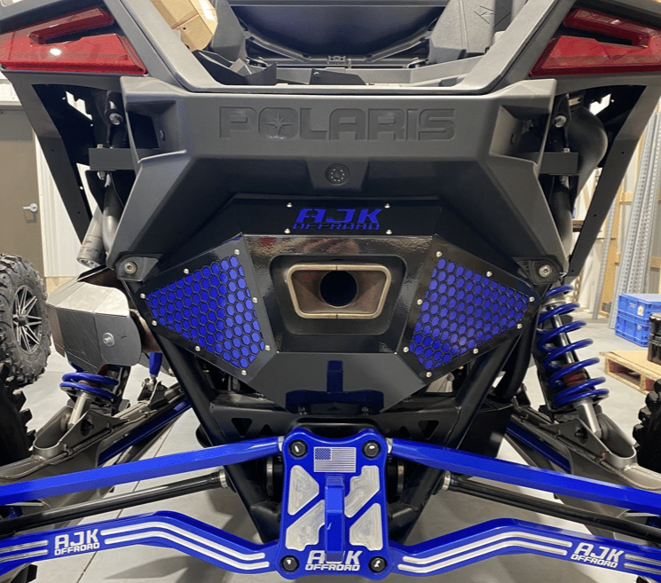 Photo of Polaris Pro R Exhaust Cover Bumper by AJK Offroad - Premium for UTVs / Side by Sides