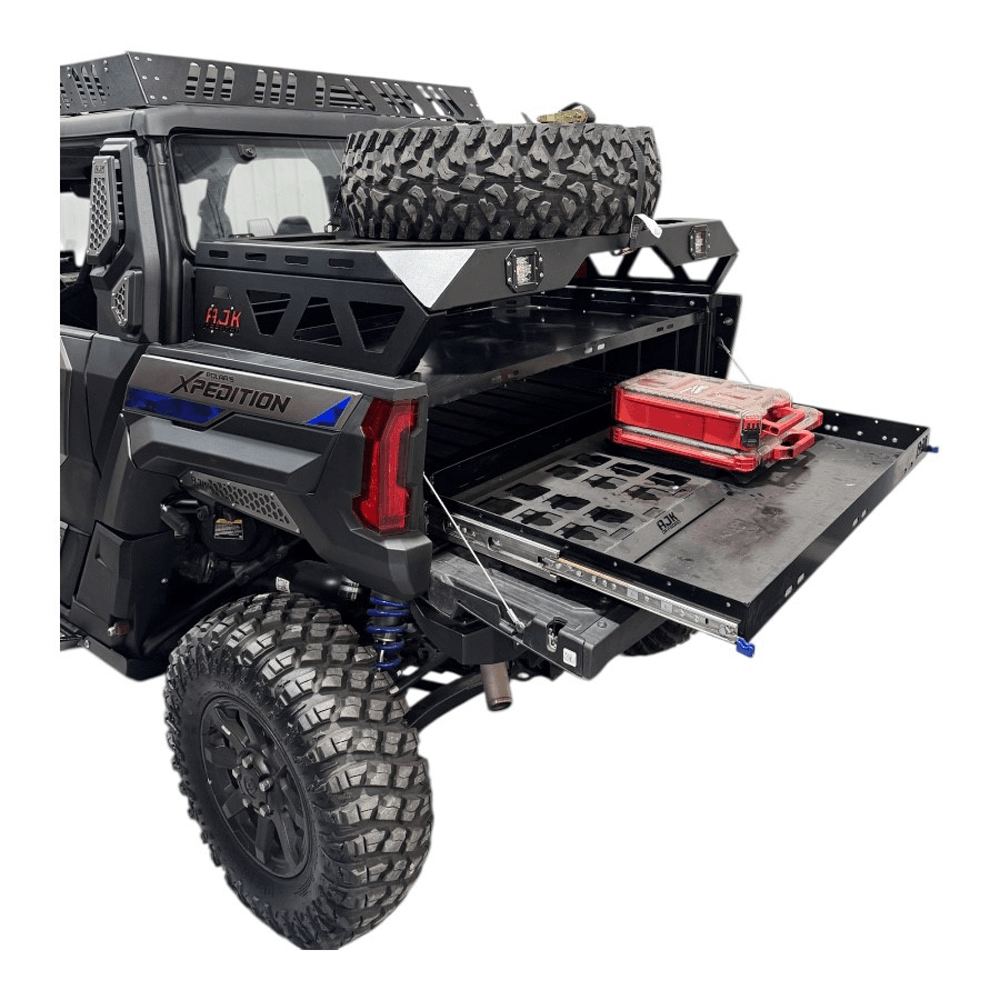 Photo of Polaris Xpedition Spare Tire Carrier / Bed Rack by AJK Offroad - Premium for UTVs / Side by Sides
