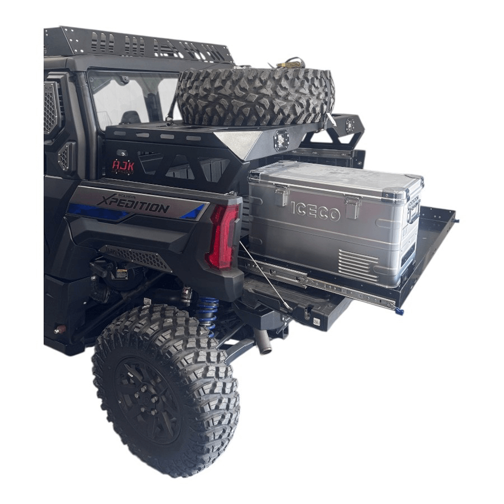 Photo of Polaris Xpedition Spare Tire Carrier / Bed Rack by AJK Offroad - Premium for UTVs / Side by Sides