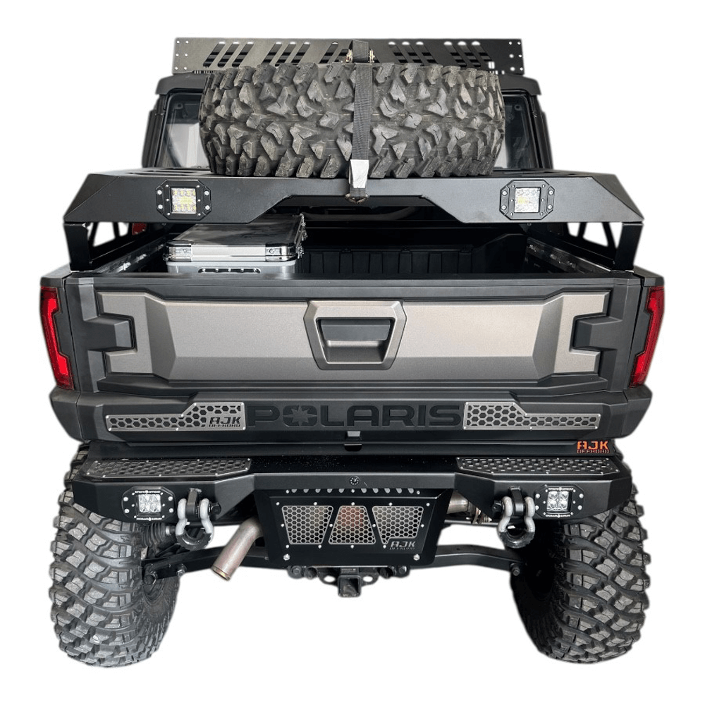 Photo of Polaris Xpedition Spare Tire Carrier / Bed Rack by AJK Offroad - Premium for UTVs / Side by Sides