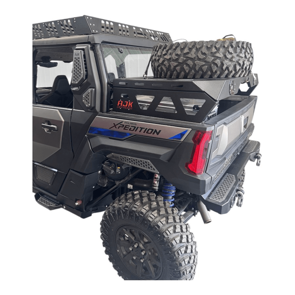 Photo of Polaris Xpedition Spare Tire Carrier / Bed Rack by AJK Offroad - Premium for UTVs / Side by Sides
