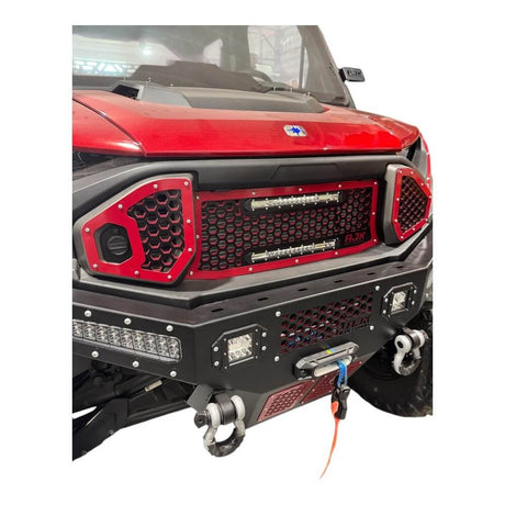 Photo of Polaris Ranger 1500XD Grill With Lights by AJK Offroad - Premium for UTVs / Side by Sides
