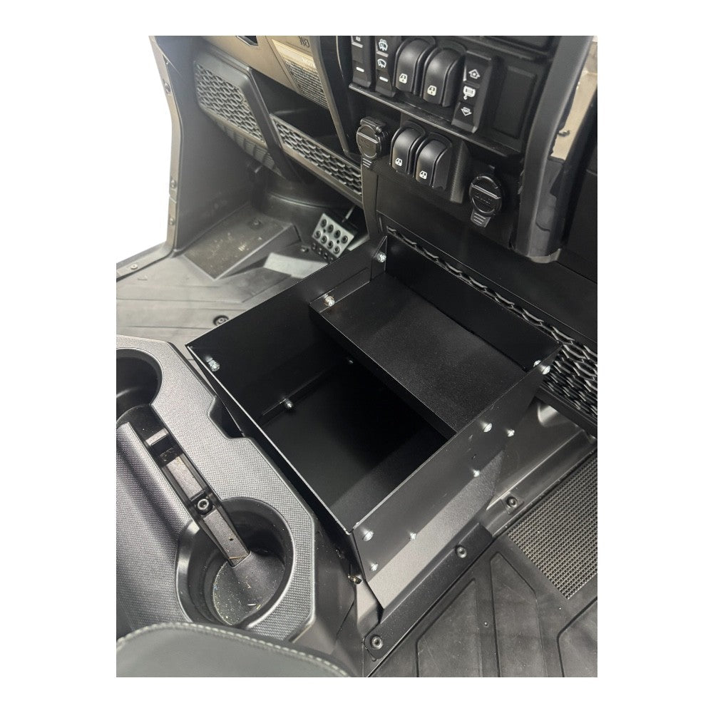 Photo of Polaris Ranger 1500XD Front Seat Center Floor Storage by AJK Offroad - Premium for UTVs / Side by Sides