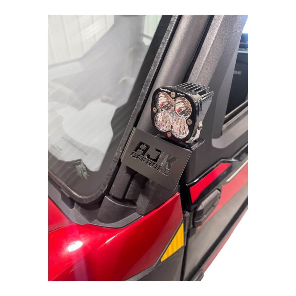 Kawasaki Ridge A Pillar Light Mount - Secure Light Attachment + In-Line Design (2023)