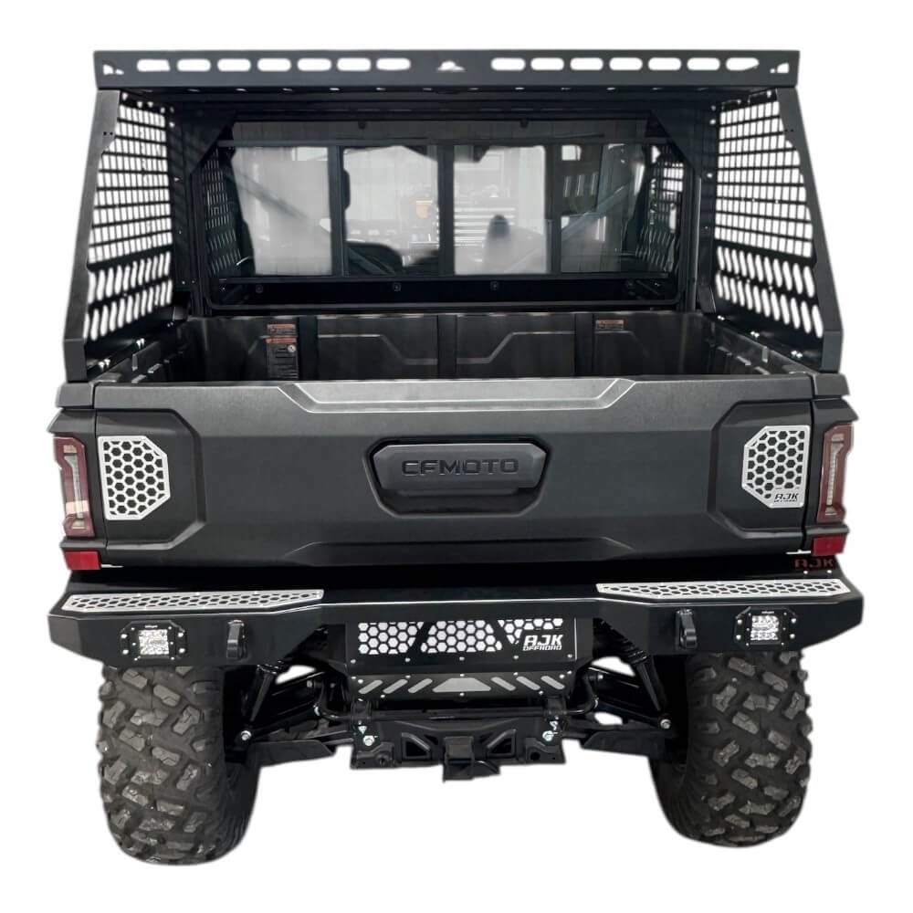 Photo of CF Moto UForce U10 Tall Bed Rack with Enclosure by AJK Offroad - Premium for UTVs / Side by Sides