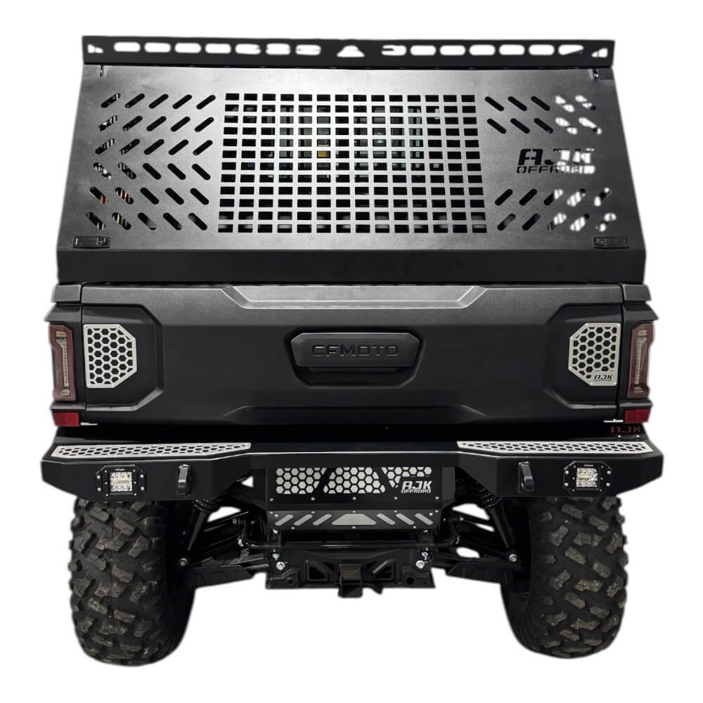 Photo of CF Moto UForce U10 Tall Bed Rack with Enclosure by AJK Offroad - Premium for UTVs / Side by Sides
