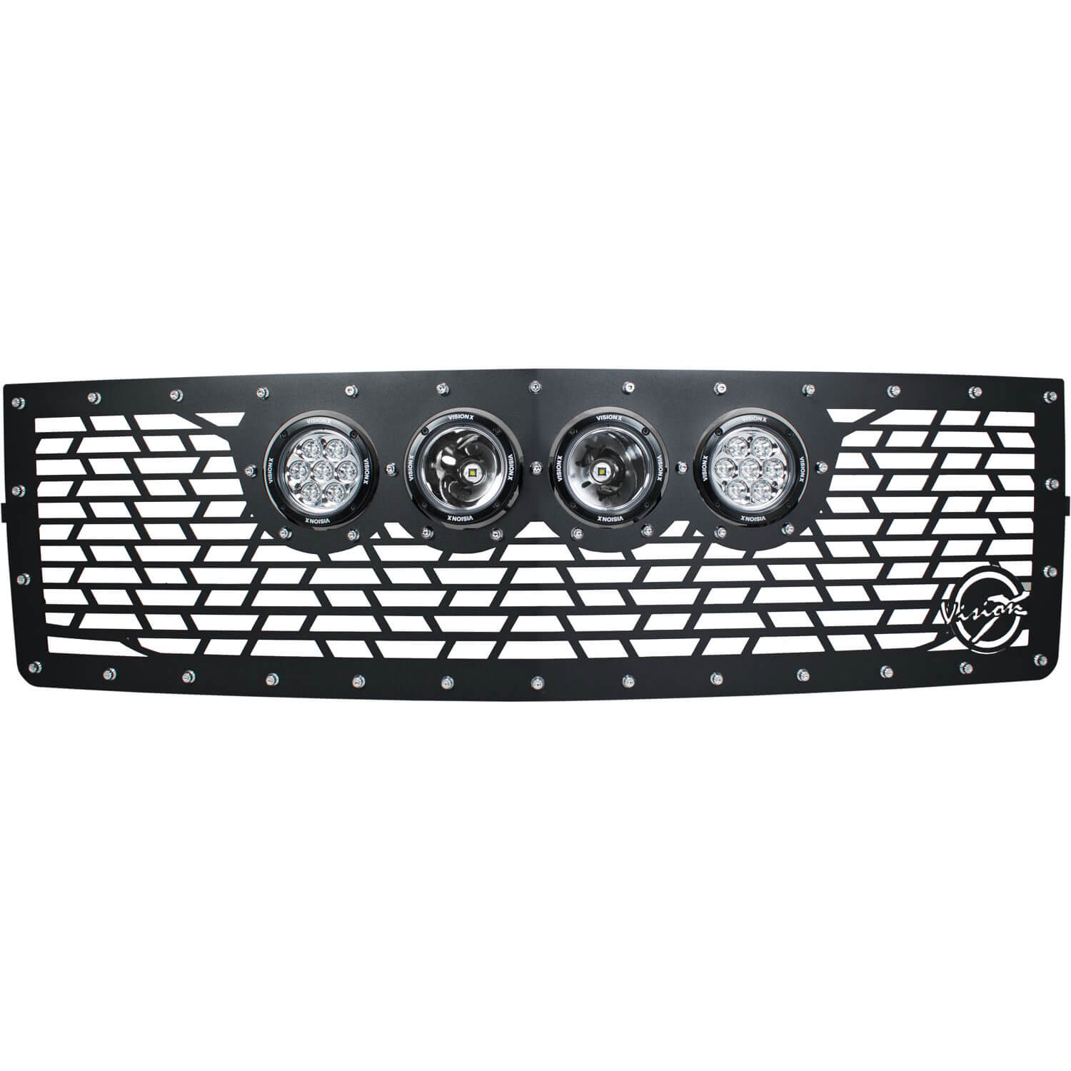 Photo of 2014-2015 Chevy Silverado 1500 Z71 Grille Fits (4) 4.7" CG2 Light Cannons by Vision X Off-Road - Premium Vehicle Specific Kit for UTVs / Side by Sides