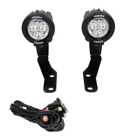 Photo of 2016-2023 TOYOTA TACOMA A-PILLAR MOUNTS WITH MINI CANNONS by Vision X Off-Road - Premium Vehicle Specific Kit for UTVs / Side by Sides