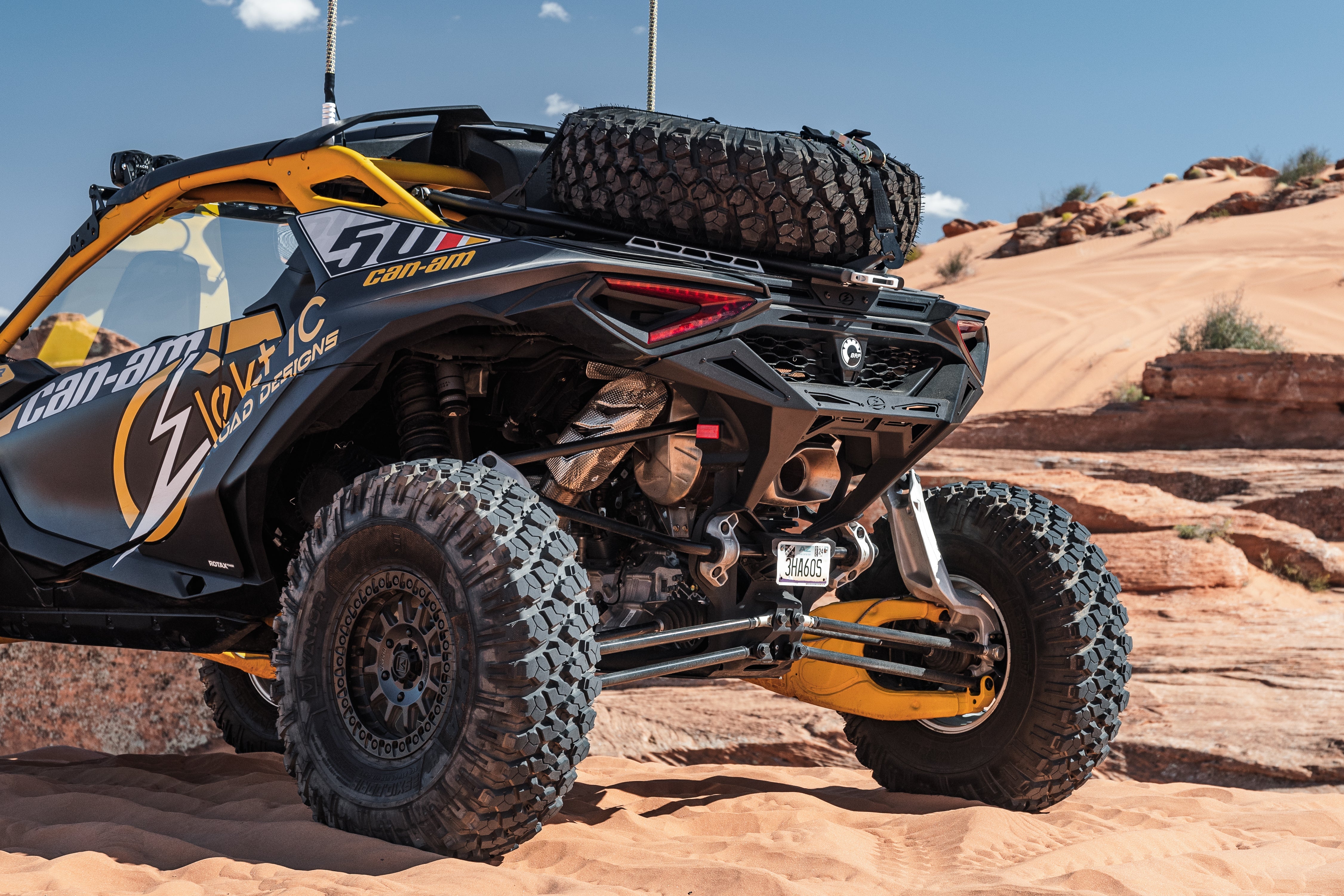 Photo of 2024 to Current Can-am Maverick R Volt Tire Rack for Volt Baja Box by Elektric Offroad - Premium for UTVs / Side by Sides