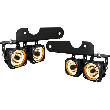 Photo of 2017-2020 Ford F-150 Raptor LED Halo Fog Light Kit With Optimus Amber Halo Lights by Vision X Off-Road - Premium Vehicle Specific Kit for UTVs / Side by Sides