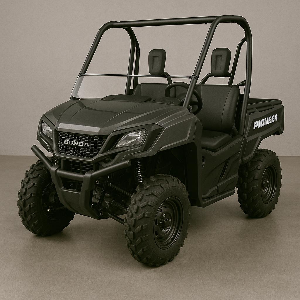 Photo of TK00322 2021+ HONDA PIONEER 520 TILTING UTV WINDSHIELD - STANDARD 3/16" - FOR SOFT OR NO TOP by TerraRider UTV Windshields & Accessories - Premium for UTVs / Side by Sides
