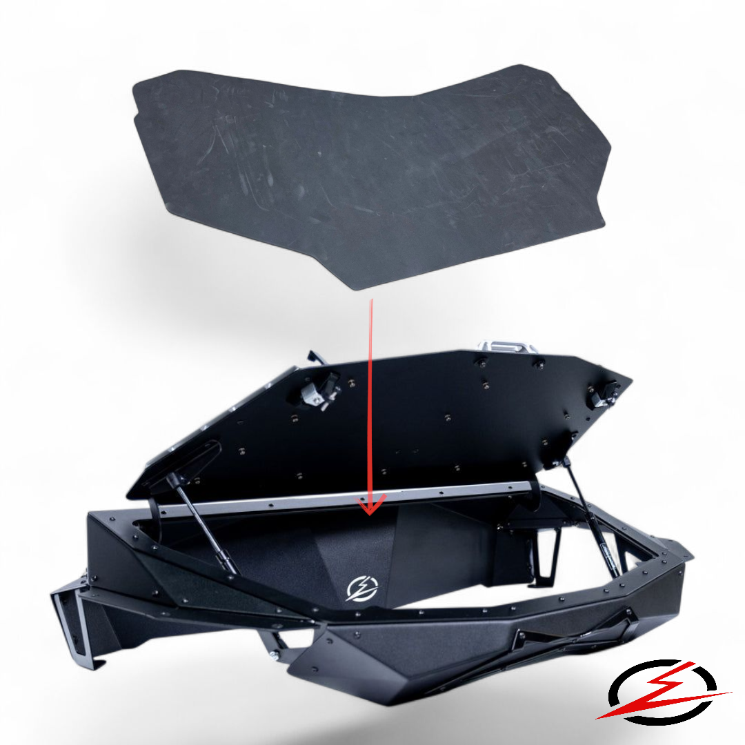 Photo of 2017+ Can Am X3 Maverick Bed Mat (Dust Mat) by Elektric Offroad - Premium 2017+ Can Am X3 Maverick Volt Front Winch Bumper for UTVs / Side by Sides