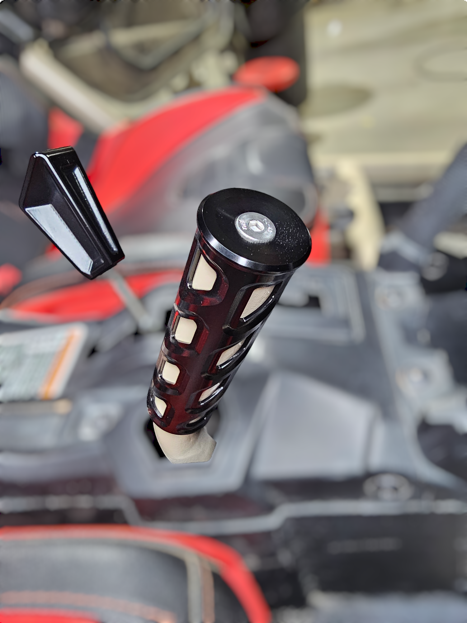 Photo of 2017 to Current Can-Am X3 Maverick EOD Grab Handle Anodized Black Finish by Elektric Offroad - Premium 2017+ Can Am X3 Maverick Volt Storage Box for UTVs / Side by Sides