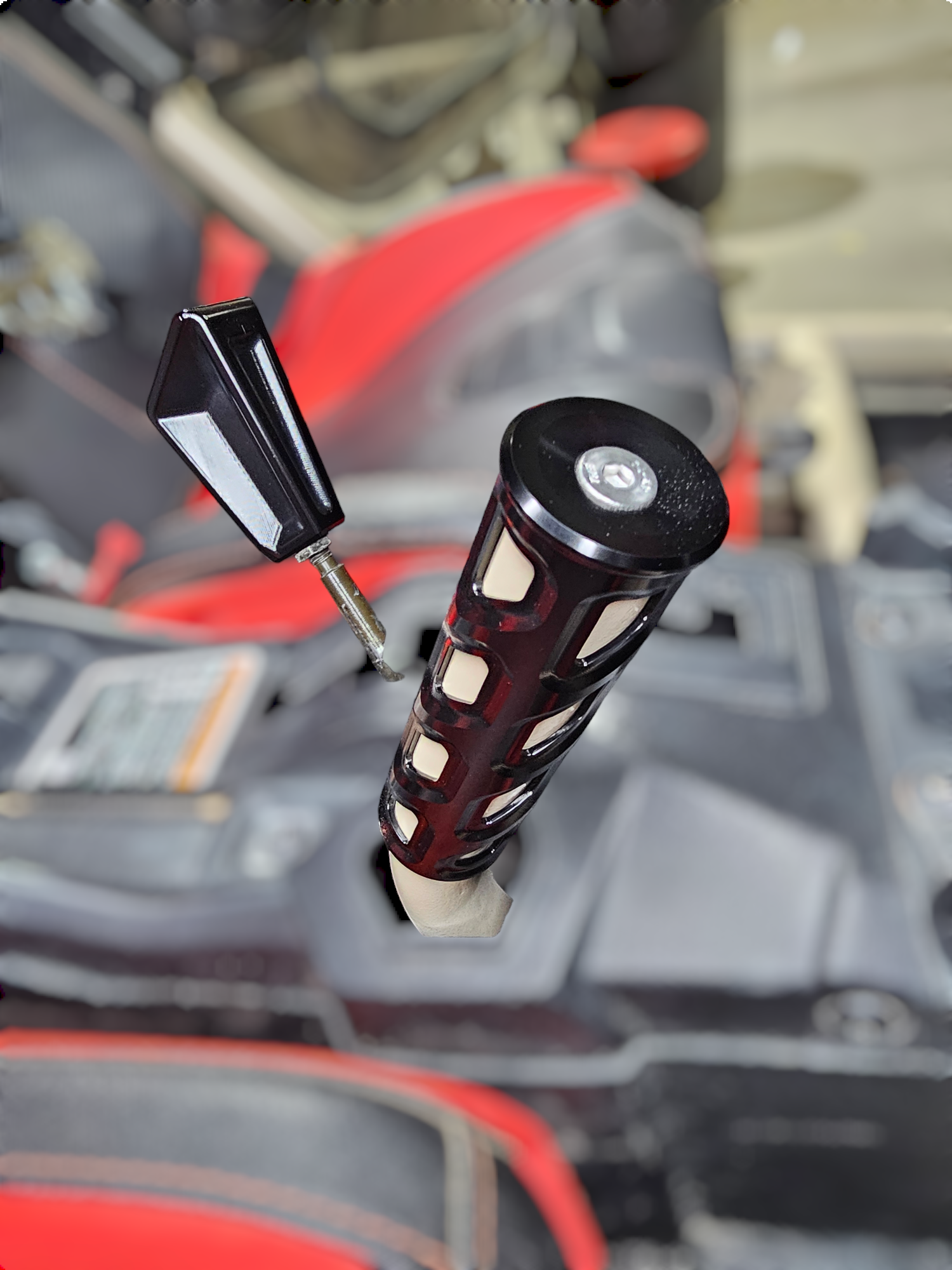 Photo of 2017 to Current Can-Am X3 Maverick EOD Grab Handle Anodized Black Finish by Elektric Offroad - Premium 2017+ Can Am X3 Maverick Volt Storage Box for UTVs / Side by Sides