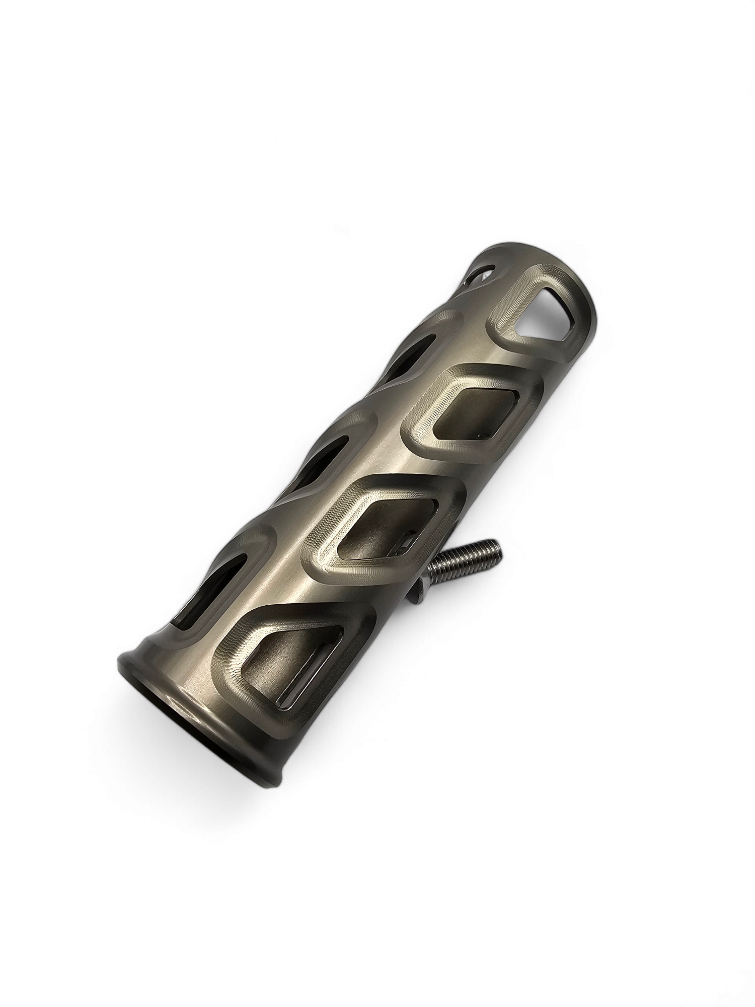 Photo of 2017 to Current Can-Am X3 Maverick EOD Grab Handle Anodized Gun Metal Finish by Elektric Offroad - Premium 2017+ Can Am X3 Maverick EOD Radius Rod Plate with Tow Hook Gun Metal for UTVs / Side by Sides