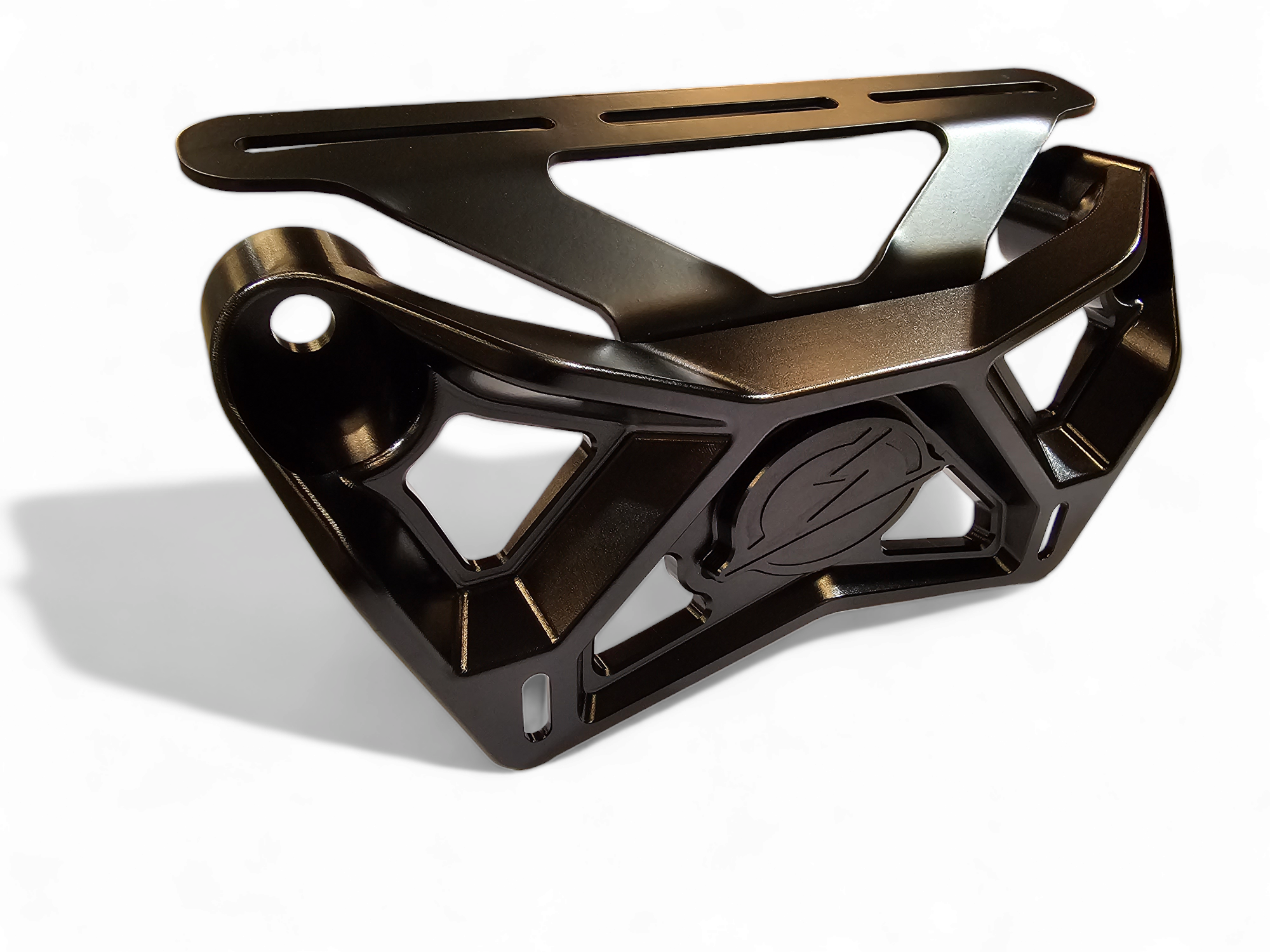 Photo of EOD 2017 to Current Can Am X3 Maverick Upper Shock Mount Brace with adjustable light mount bracket with Black finish by Elektric Offroad - Premium Shocks, Springs, & Accessories for UTVs / Side by Sides