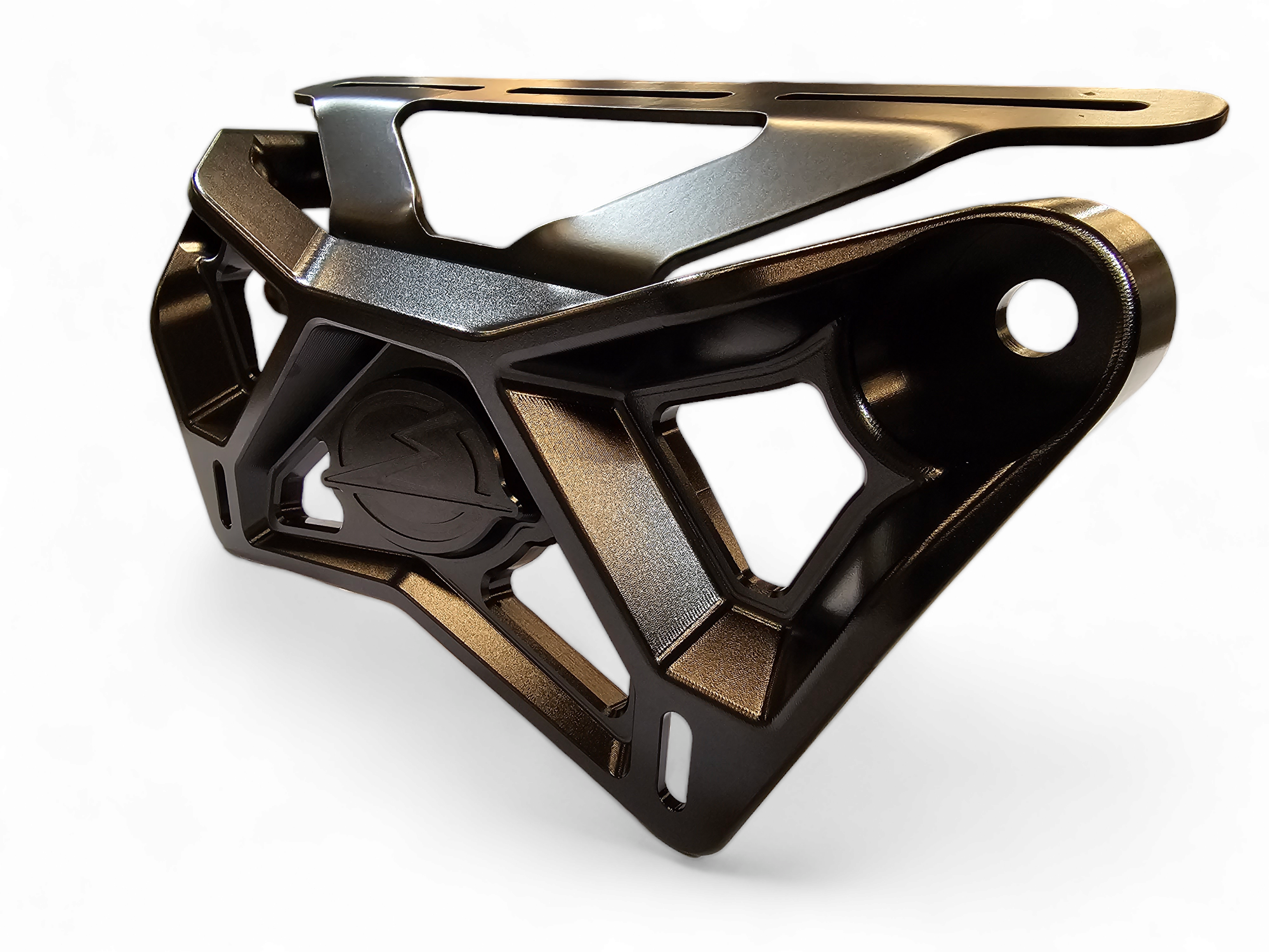 Photo of EOD 2017 to Current Can Am X3 Maverick Upper Shock Mount Brace with adjustable light mount bracket with Black finish by Elektric Offroad - Premium Shocks, Springs, & Accessories for UTVs / Side by Sides