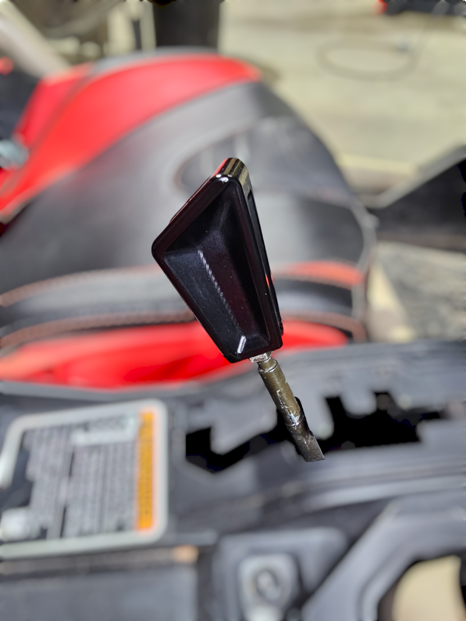 Photo of 2017 to Current Can-Am X3 Maverick EOD Shift Knob Anodized Black Finish by Elektric Offroad - Premium 2017+ Can Am X3 Maverick EOD Radius Rod Plate with Tow Hook Black for UTVs / Side by Sides