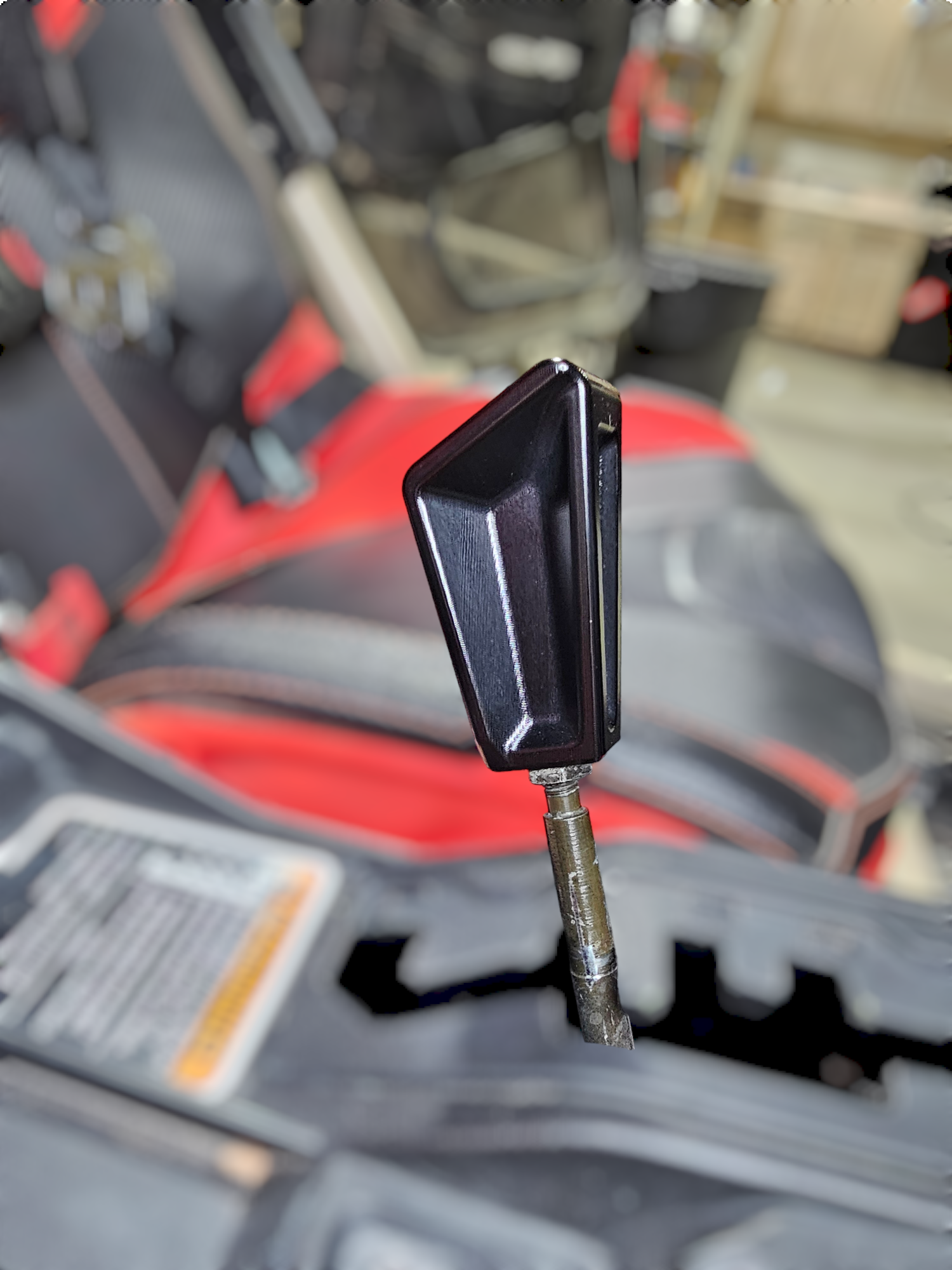 Photo of 2017 to Current Can-Am X3 Maverick EOD Shift Knob Anodized Black Finish by Elektric Offroad - Premium 2017+ Can Am X3 Maverick EOD Radius Rod Plate with Tow Hook Black for UTVs / Side by Sides
