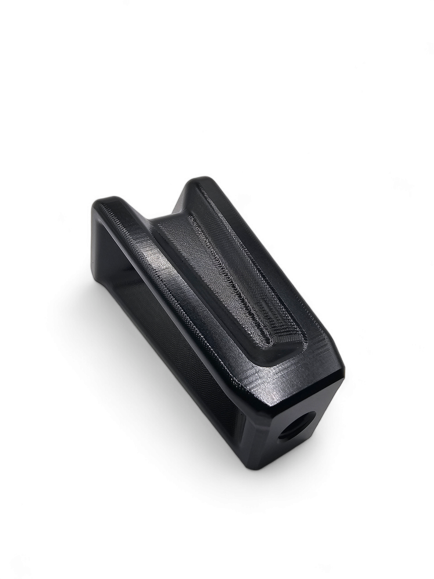 Photo of 2017 to Current Can-Am X3 Maverick EOD Shift Knob Anodized Black Finish by Elektric Offroad - Premium 2017+ Can Am X3 Maverick EOD Radius Rod Plate with Tow Hook Black for UTVs / Side by Sides