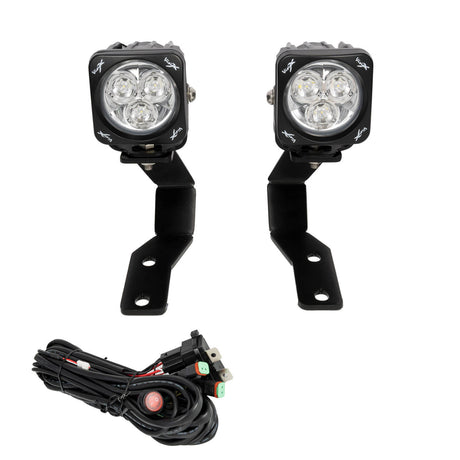 Photo of 2019+ Ford Ranger A-Pillar Mounts With 20 WATT Mini Cannon by Vision X Off-Road - Premium Vehicle Specific Kit for UTVs / Side by Sides