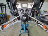 HCR radius rod back plate on Polaris RZR Pro XP rear frame