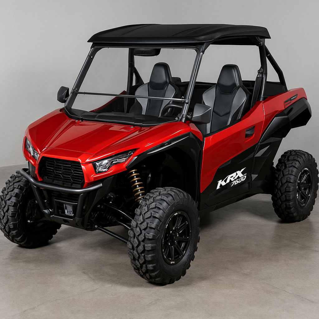 Photo of TK00641 2022+ KAWASAKI KRX 1000 TILTING UTV WINDSHIELD - STANDARD 3/16" - FOR FACTORY HARD TOP by TerraRider UTV Windshields & Accessories - Premium for UTVs / Side by Sides