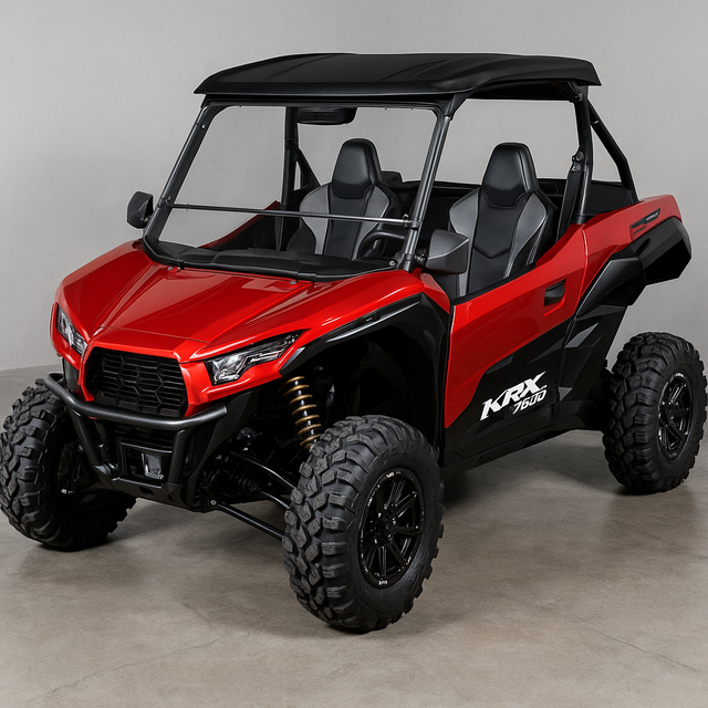 Photo of TK00642 2022+ KAWASAKI KRX 1000 TILTING UTV WINDSHIELD - SCRATCH RESISTANT 3/16" - FOR FACTORY HARD TOP by TerraRider UTV Windshields & Accessories - Premium for UTVs / Side by Sides