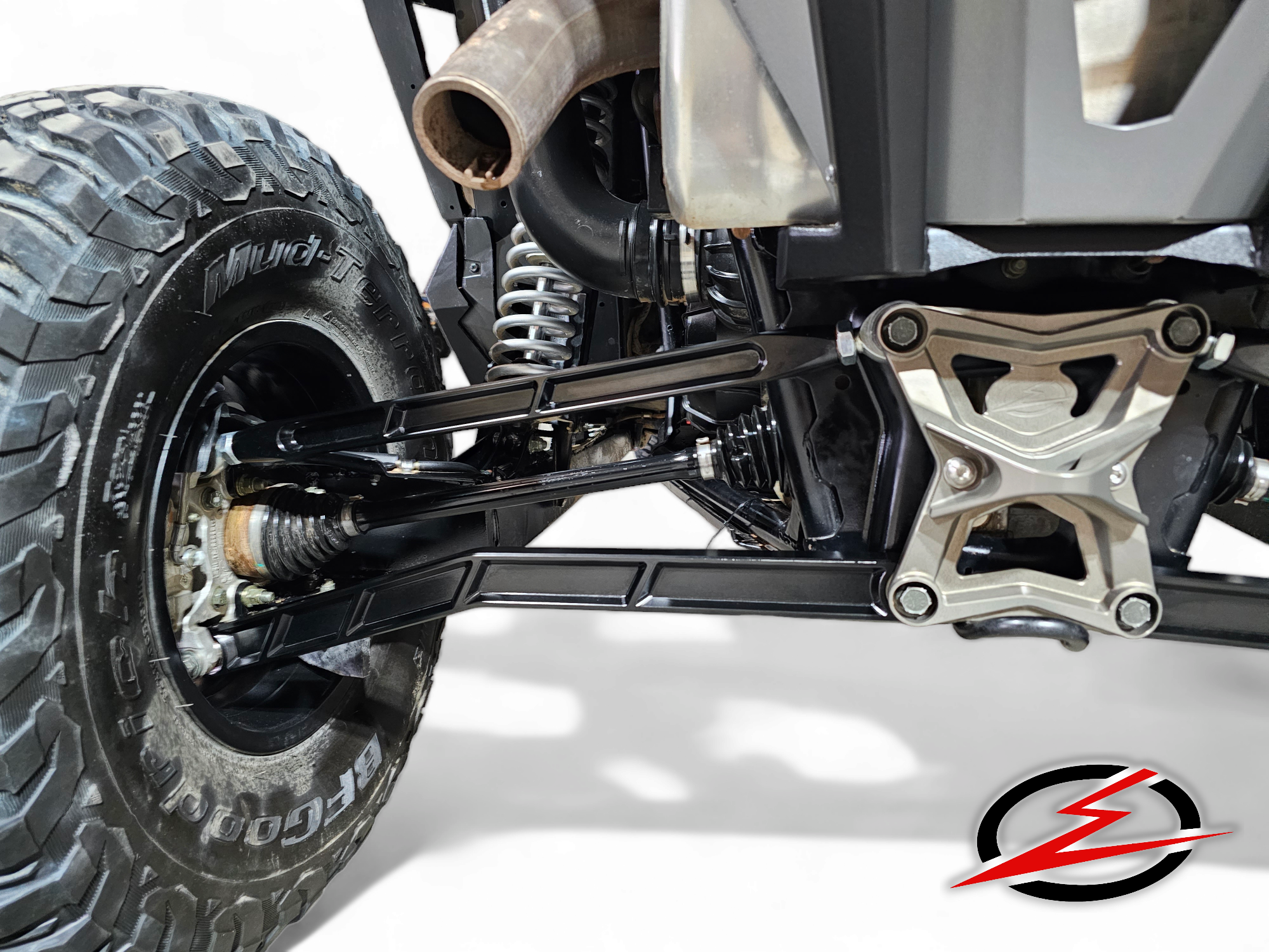 Photo of 2020 to Current Polaris RZR Pro XP Radius Rods in Black Finish by Elektric Offroad - Premium Radius Rods for UTVs / Side by Sides