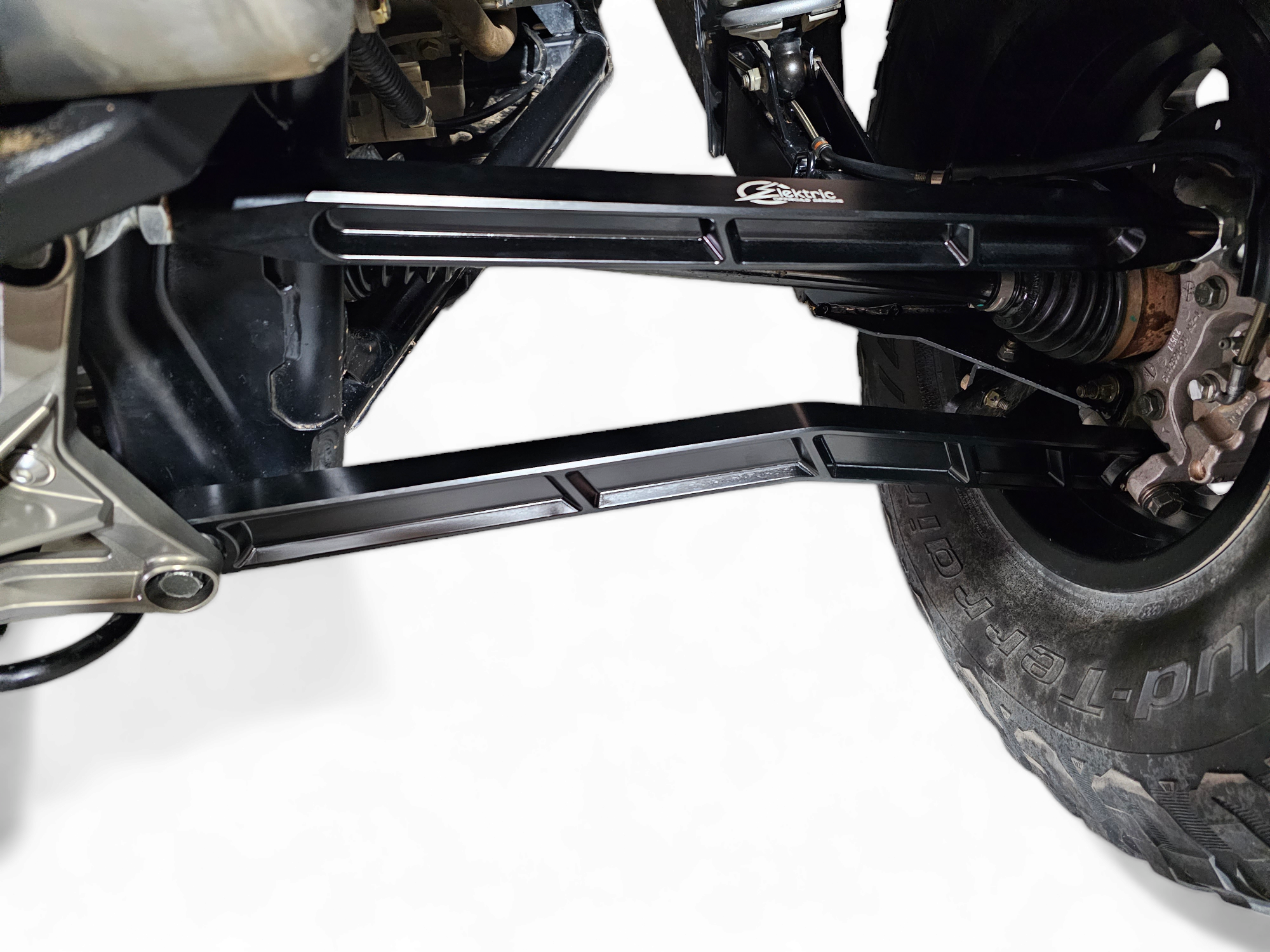 Photo of 2020 to Current Polaris RZR Pro XP Radius Rods in Black Finish by Elektric Offroad - Premium Radius Rods for UTVs / Side by Sides