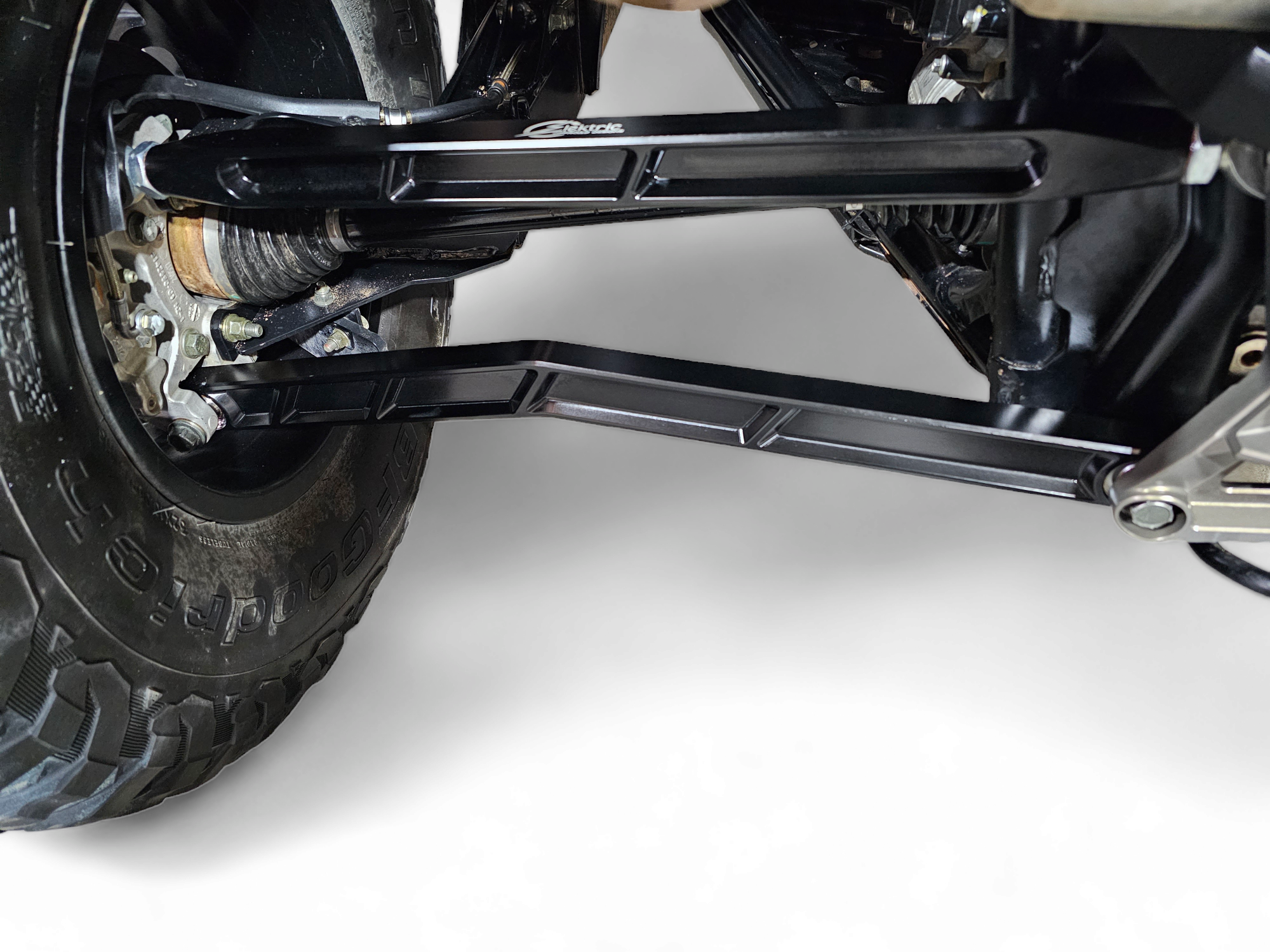 Photo of 2020 to Current Polaris RZR Pro XP Radius Rods in Black Finish by Elektric Offroad - Premium Radius Rods for UTVs / Side by Sides