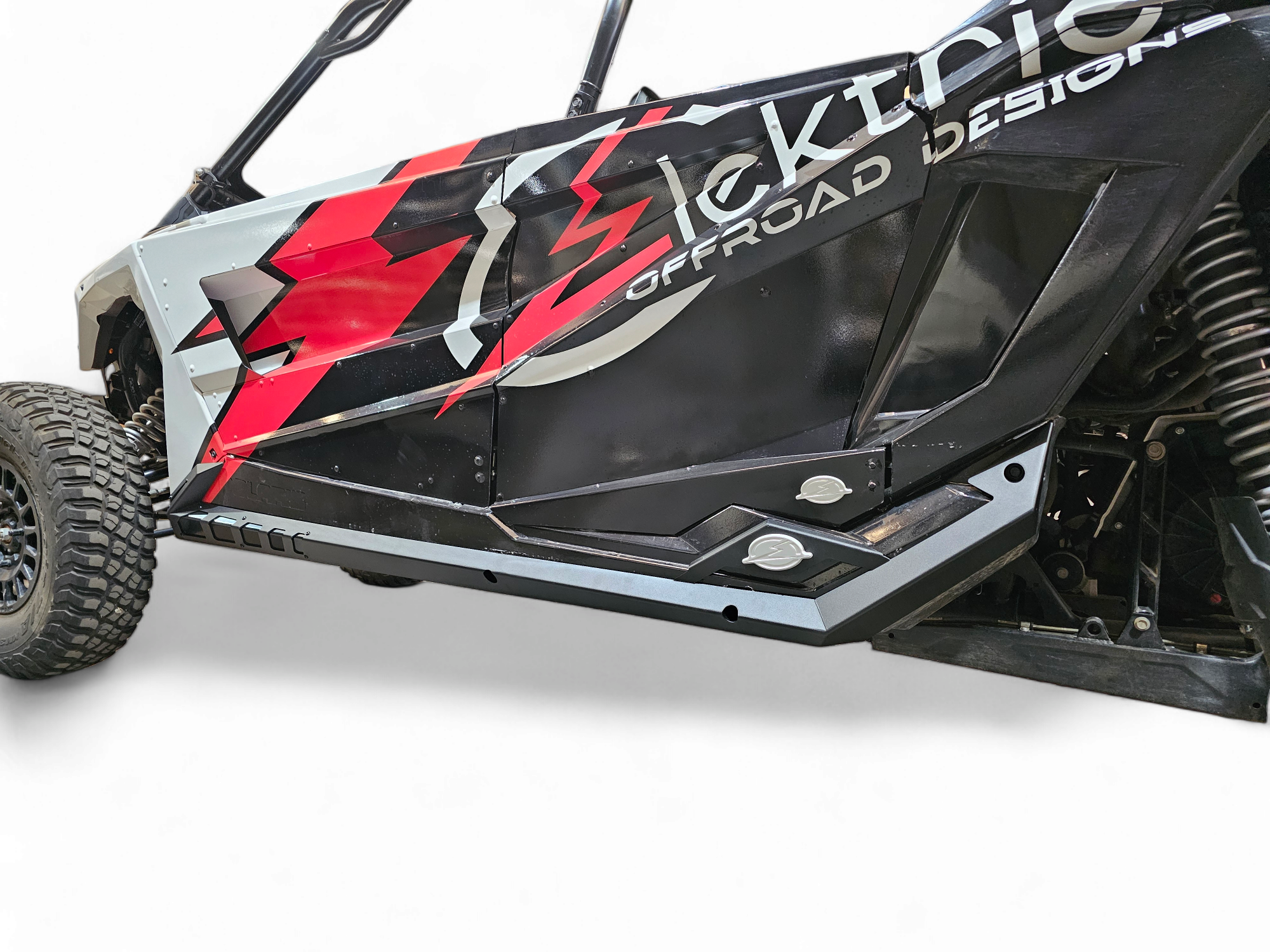 Photo of 2020-2024 Polaris RZR Pro XP/ Pro R/ Turbo R (4 Seat) Volt Series Rock Guards by Elektric Offroad - Premium Nerf Bars for UTVs / Side by Sides