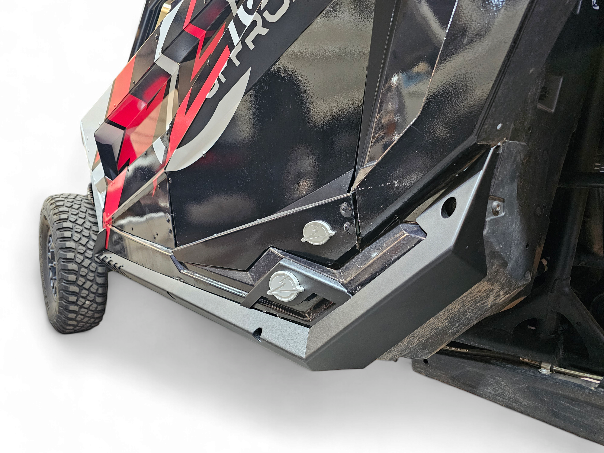 Photo of 2020-2024 Polaris RZR Pro XP/ Pro R/ Turbo R (4 Seat) Volt Series Rock Guards by Elektric Offroad - Premium Nerf Bars for UTVs / Side by Sides