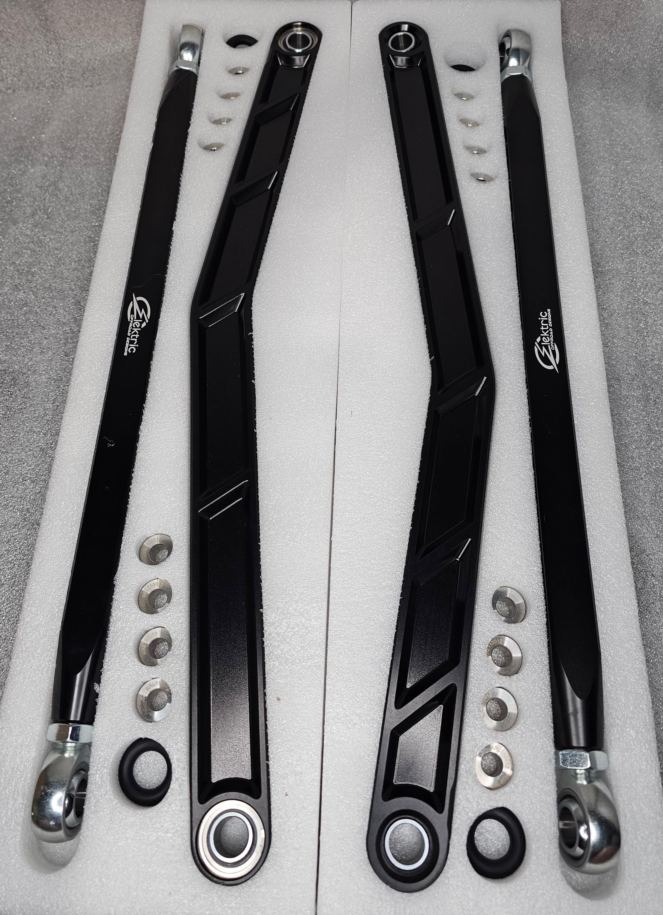 Photo of 2020 to Current Polaris RZR Pro XP Radius Rods in Black Finish by Elektric Offroad - Premium Radius Rods for UTVs / Side by Sides