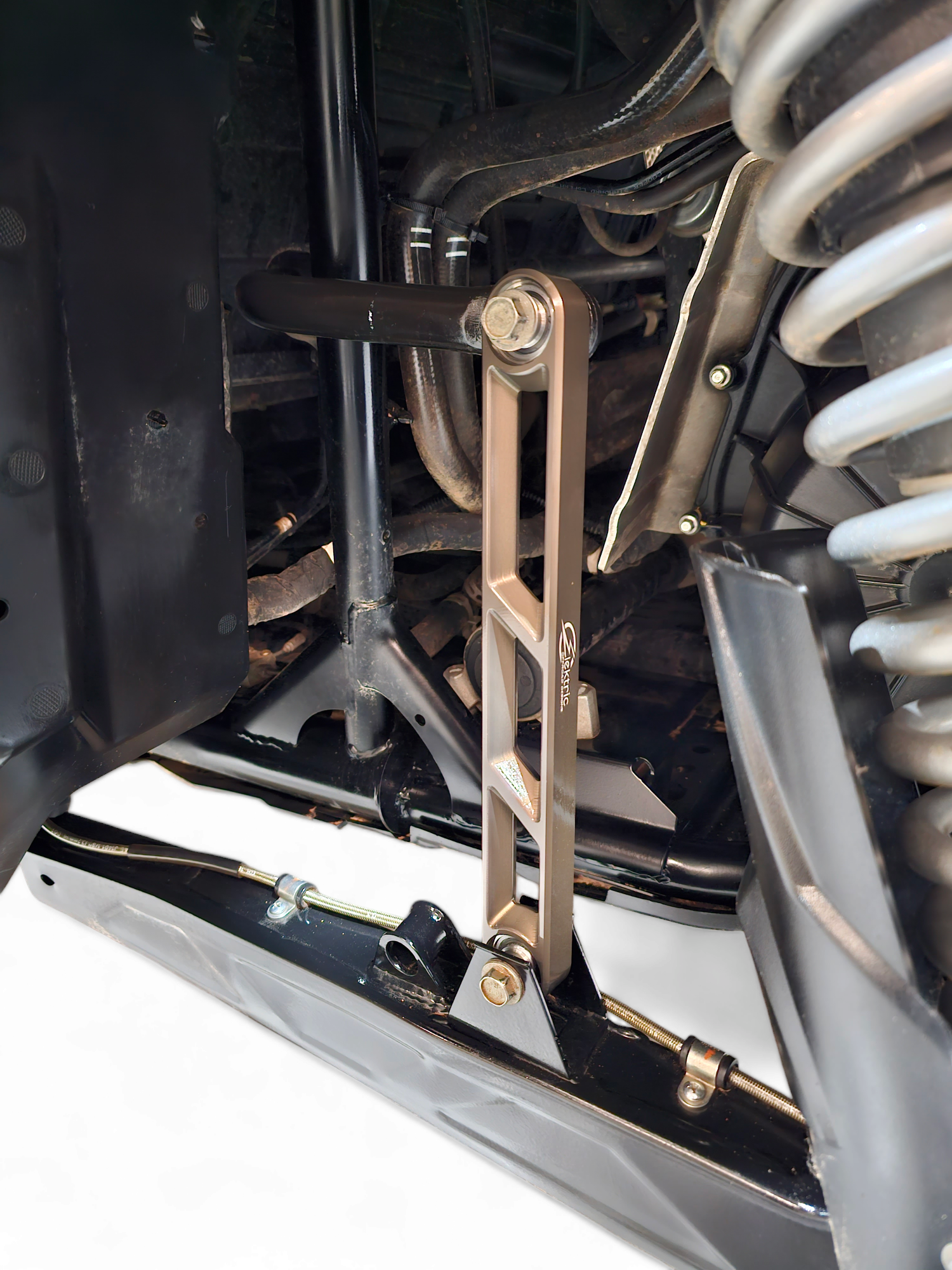 Photo of 2020 to Current Polaris RZR Pro XP Rear Sway bar Link in Gun Metal Finish by Elektric Offroad - Premium Sway Bars & Links for UTVs / Side by Sides