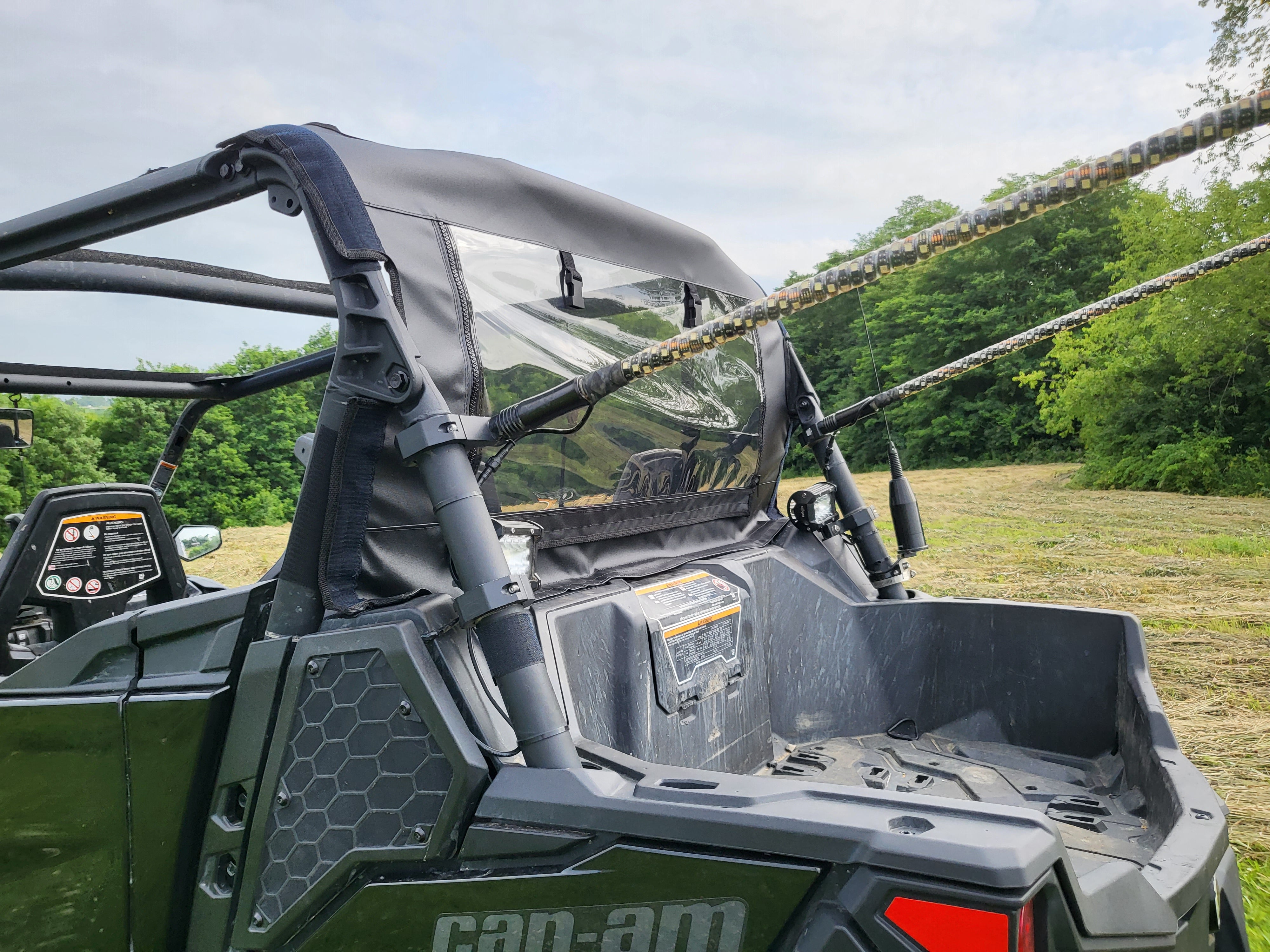 Photo of 2021+ Can-Am Commander Canvas Rear Panel by 3 Star UTV - Premium Enclosures for UTVs / Side by Sides
