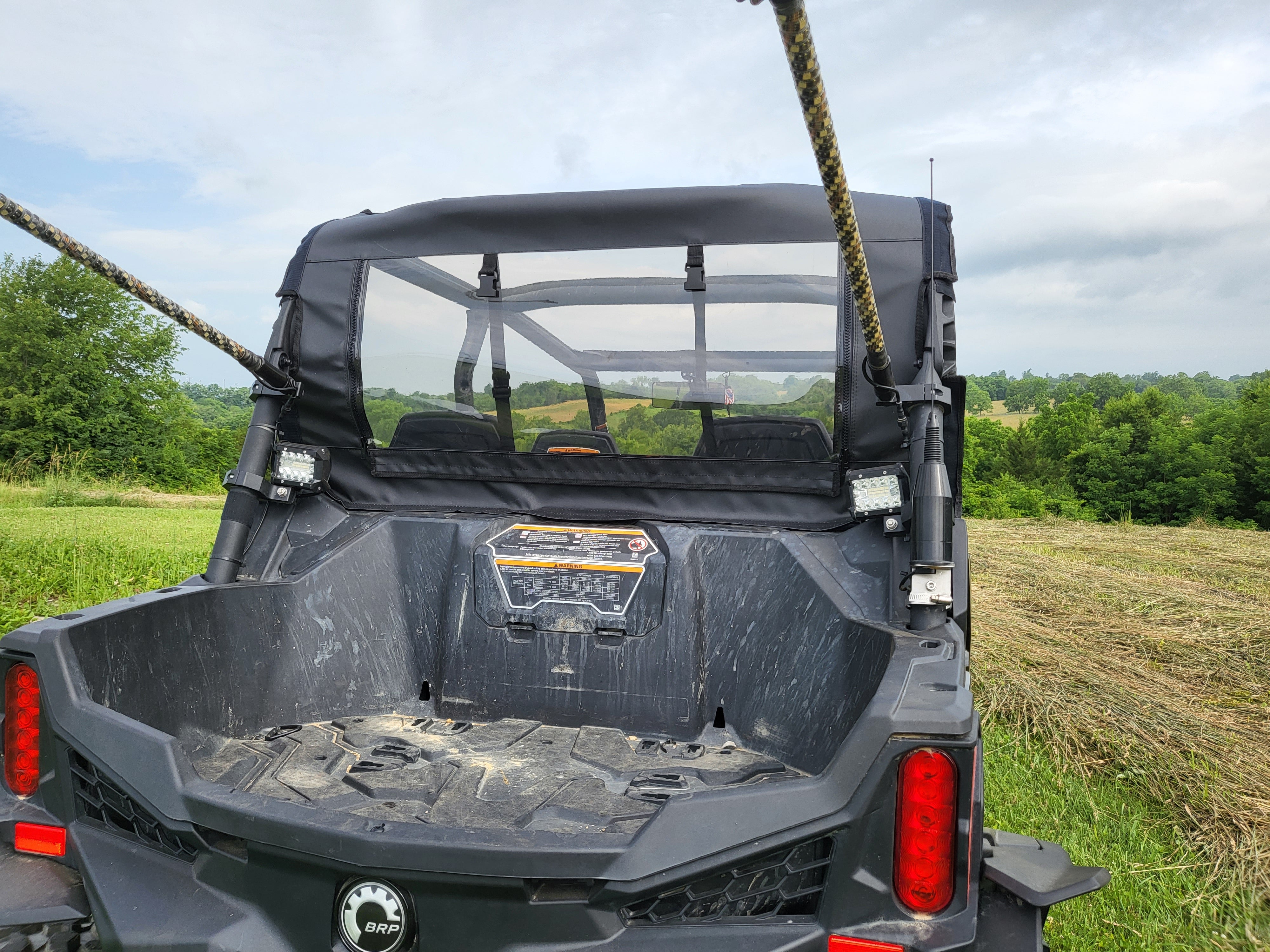 Photo of 2021+ Can-Am Commander Canvas Rear Panel by 3 Star UTV - Premium Enclosures for UTVs / Side by Sides