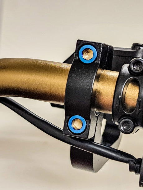 E-Moto Handguard Titanium Bolt Kit - Burnt Blue
