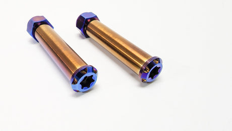 Titanium Footpeg Pivot Pin - Burnt Blue